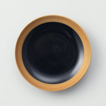 黒釉線段金豆皿