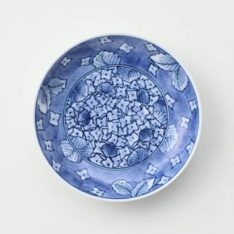 紫陽花絵豆皿