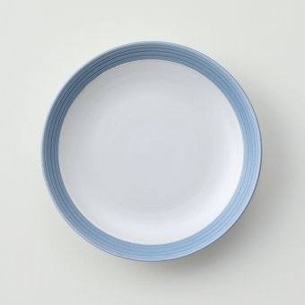 太白線段ブルー巻豆皿