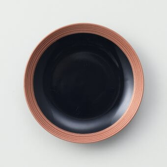 黒釉線段カッパー豆皿