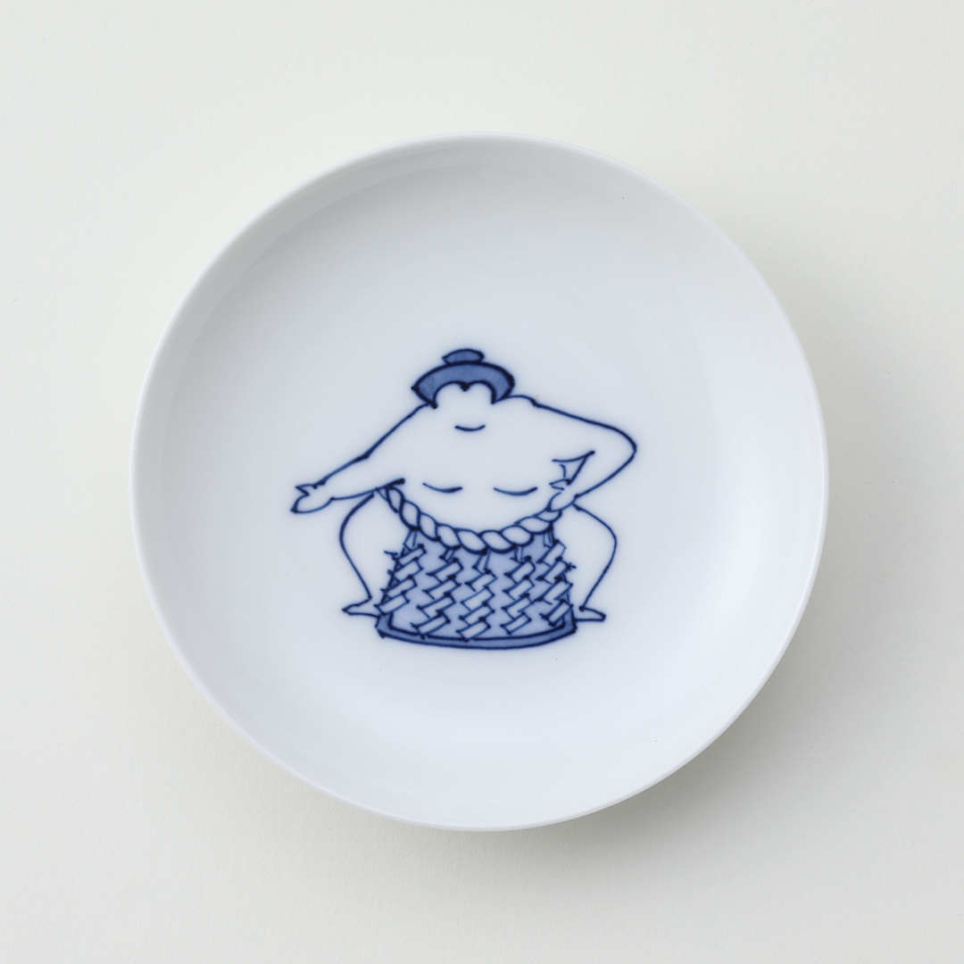 相撲雲竜型豆皿