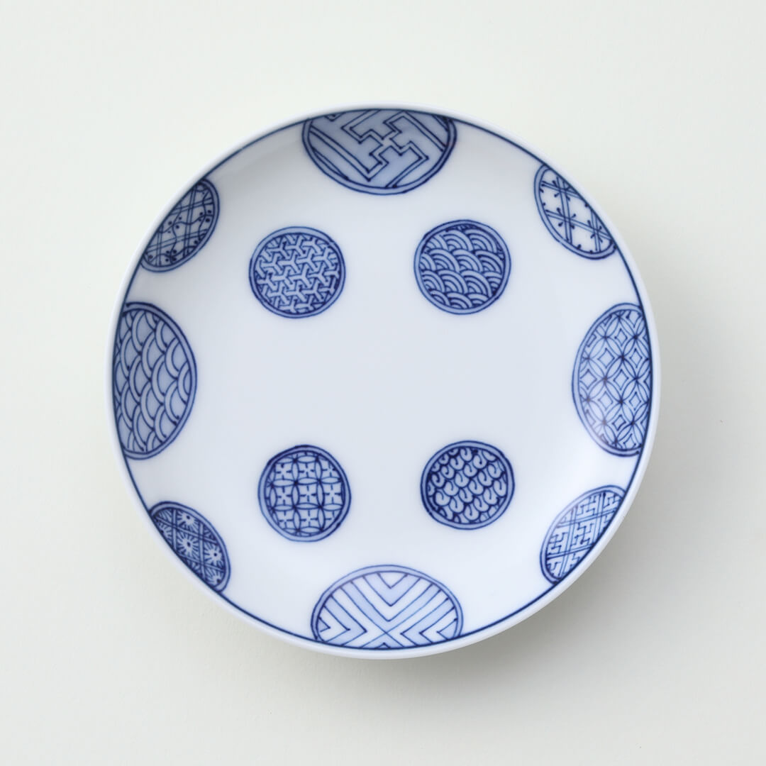 丸紋地紋豆皿