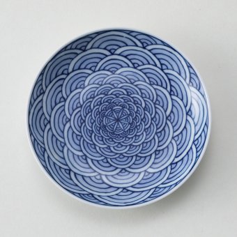 青海波絵豆皿