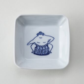 相撲雲竜型豆皿