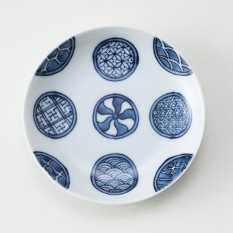 丸紋地紋豆皿